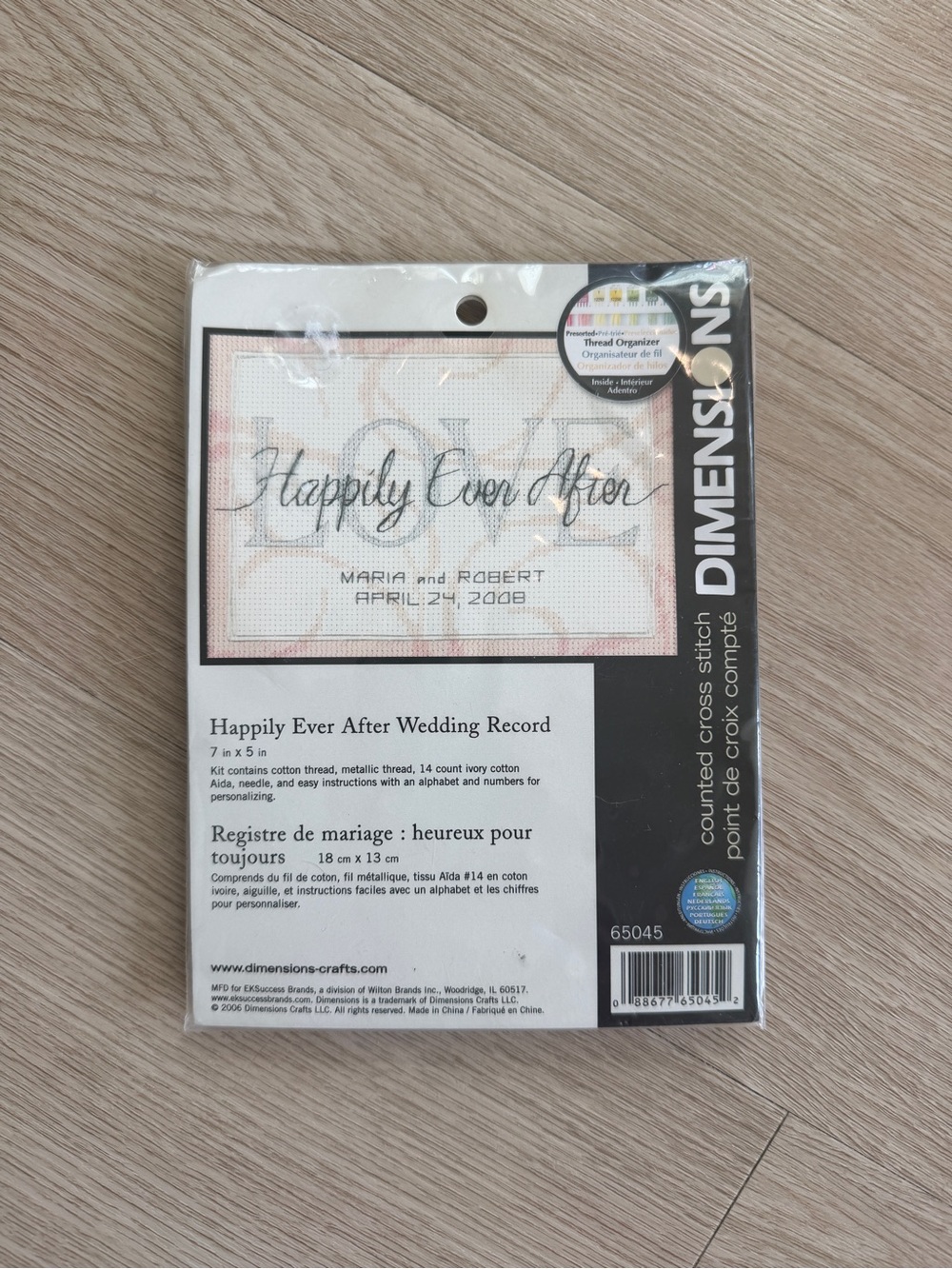 Dimensions Happily Ever After Wedding Record Cross Stitch Kit 7 X 5” NEW sealed
